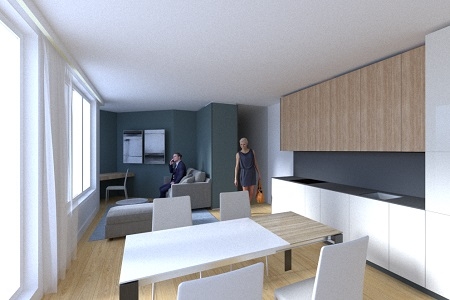 L'am&eacute;nagement d'un studio en plein coeur d'Ixelles